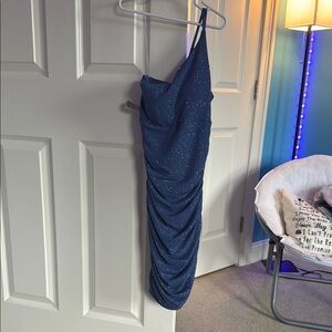 Windsor One Shoulder Blue Dress